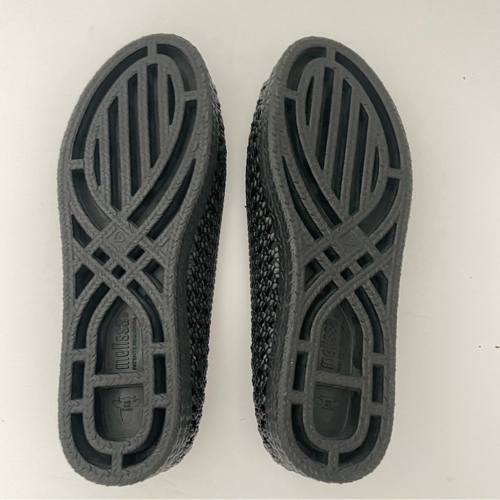 Melissa x Jason Wu Camilla Woven Open Toe Flat black Espadrille open toe 7 - Picture 10 of 10